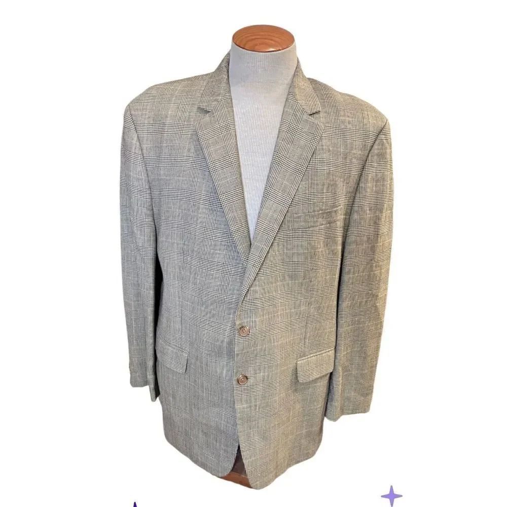 Lauren Ralph Lauren Glen Plaid Two Button Blazer 48R